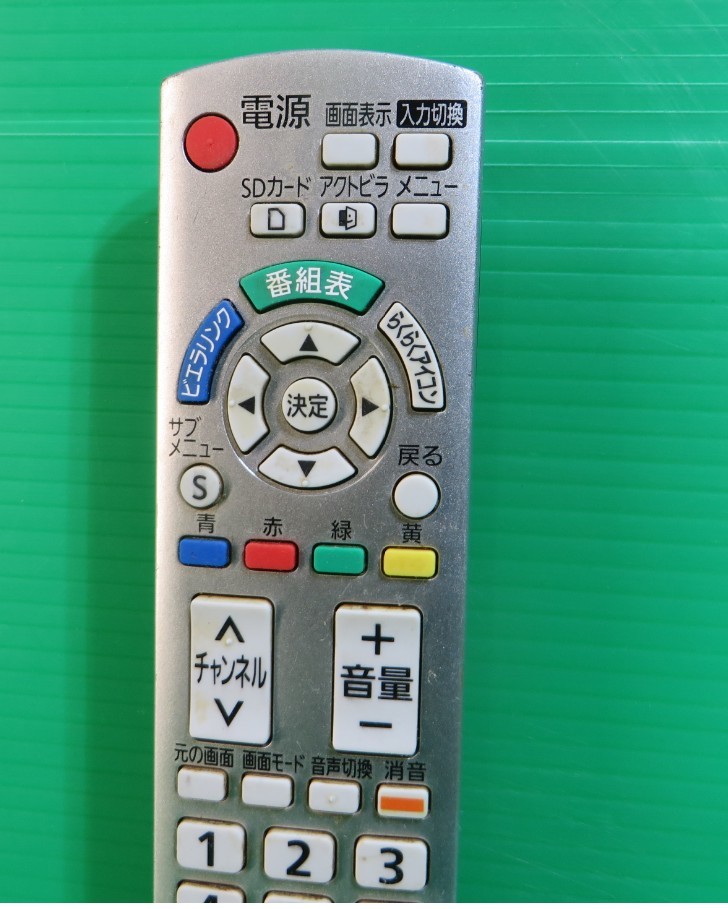 ●送料無料●即発送●385●Panasonic テレビリモコン　N2QAYB000484★動作品 保証付 _画像2