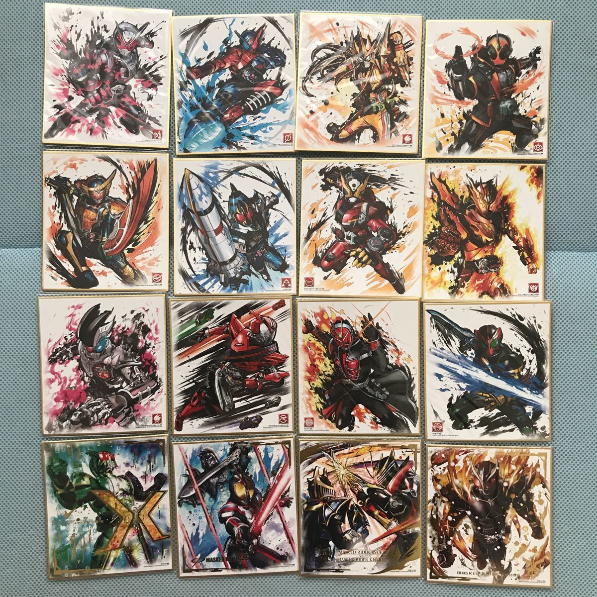 ヤフオク 仮面ライダー 色紙art レア4種込全16種 フルコン