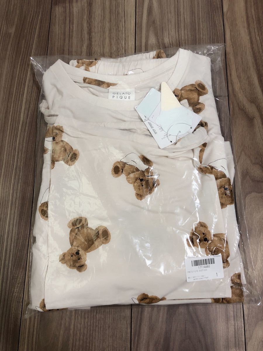 ジェラートピケ ベアモチーフ抗菌防臭Tシャツ&ショートパンツ ジェラートピケ ベアモチーフ抗菌防臭Tシャツ&ショートパンツ