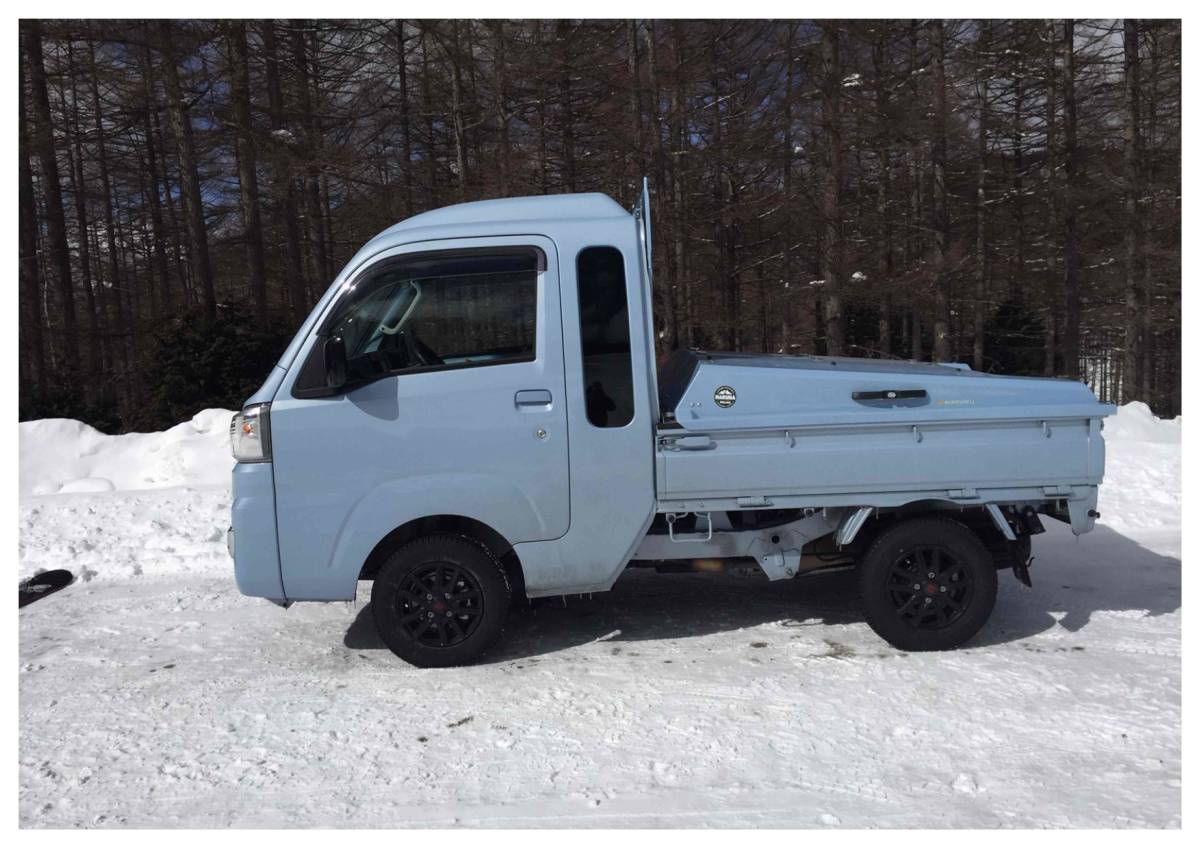 軽トラック荷台 FRP製ハードカバー　 エムシーカバー　　ダイハツジャンボ現行販売車用　車検対応　積雪対応_後方視界も良好で雪下ろしもしやすいです。