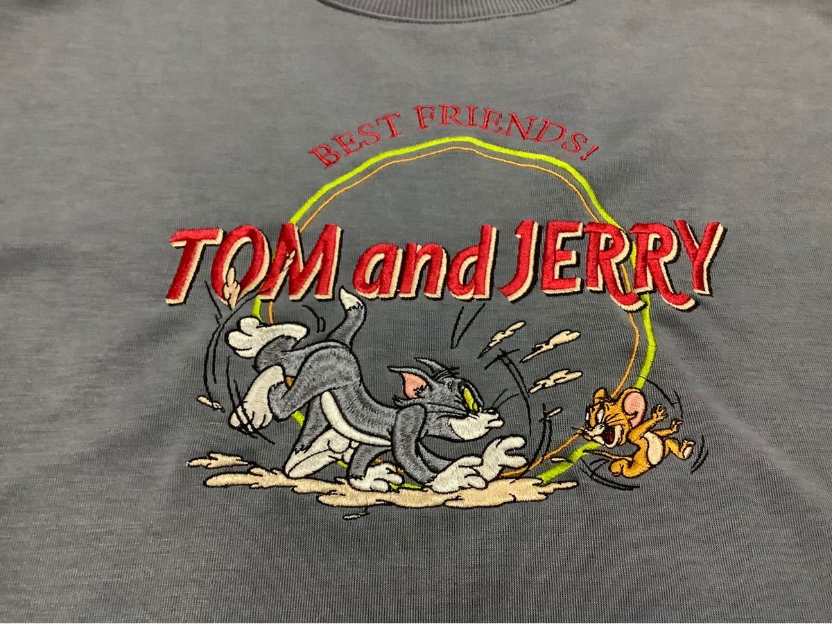 【値下げ不可】　Lサイズ　トムとジェリー　トムジェリ　スウェット　トレーナー　刺繍　かわいい