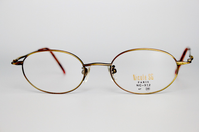 【未使用・新品】Nicole StGilles PARIS No.NC-312 COLOR.3 ブラウン 49□19 140 MADE IN JAPAN H-1_画像2