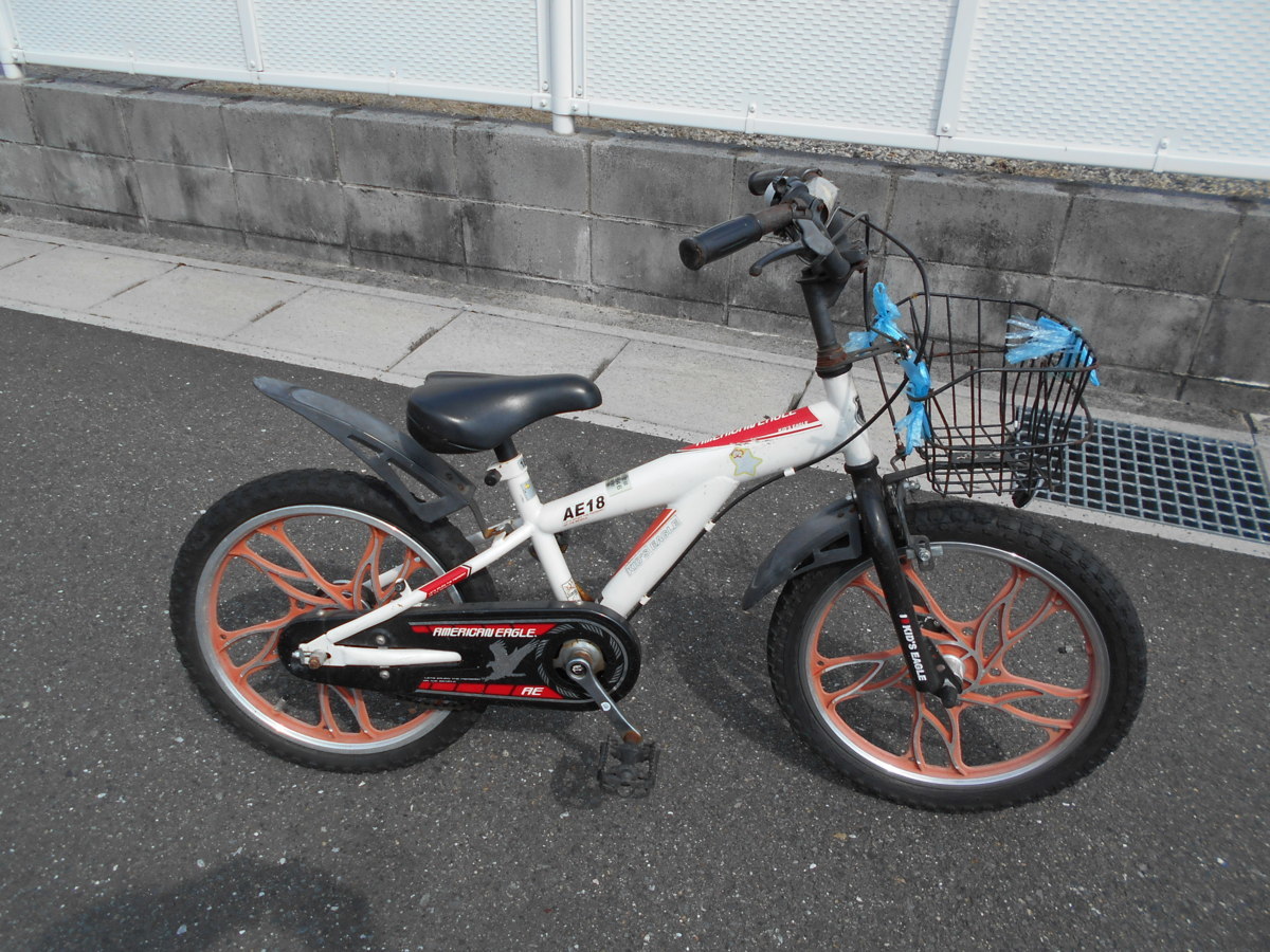 人気ブランドの 岐阜中古子供自転車 18インチae18kidsイ グルアルミホイル愛知