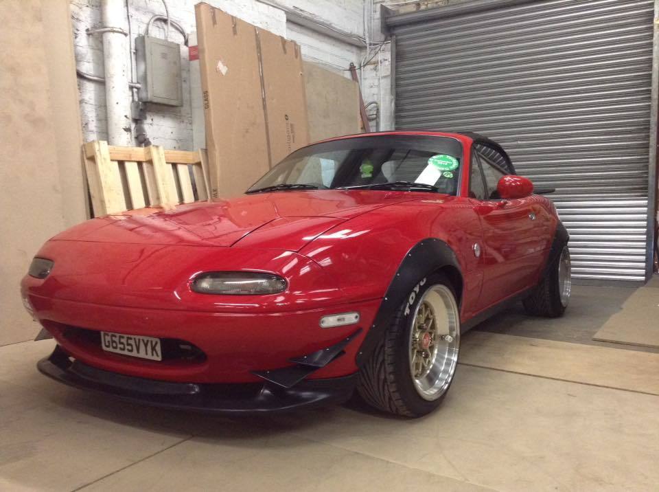 NA6CE NA8C マツダ ユーノス ロードスター MX-5 フロント・リア オーバーフェンダー FRP (Long Version)の画像5