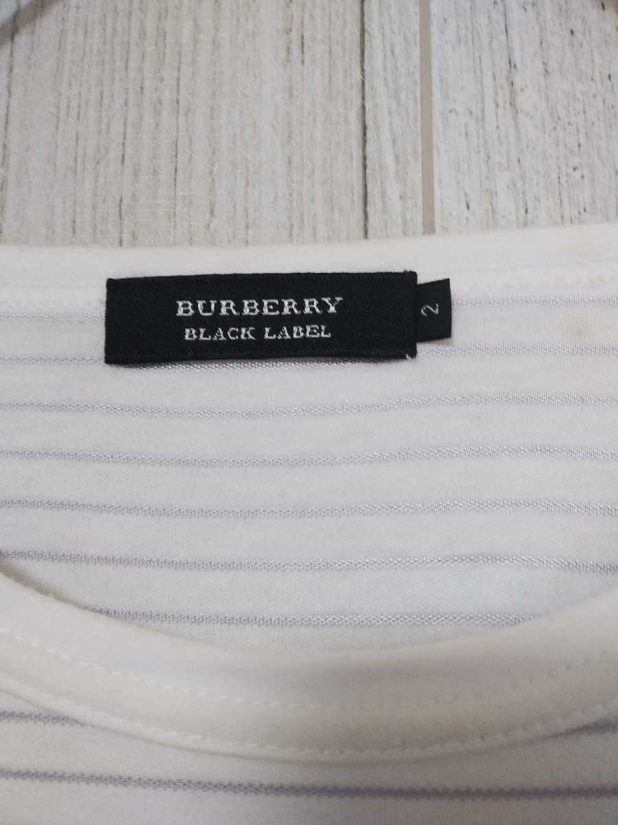 バーバリー ブラックレーベル　Burberry Black Label 半袖　半袖Tシャツ ボーダー　三陽商会 M　_画像6