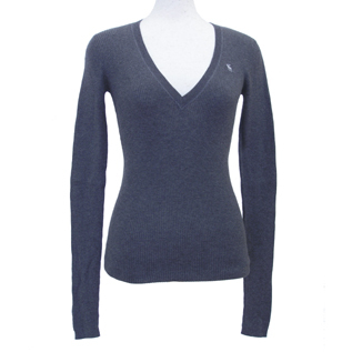 Abercrombie＆Fitch Vneck　knit a2／アバクロンビー＆フィッチ　Vネックニット a2　チャコールグレー　Mサイズ_画像5