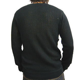 ARMANI EXCHANGE　Double Layer Crew Sweater 　アルマーニエクスチェンジ レイヤード　クルーネックセーター ax-68　ブラック　Ｓサイズ_画像3