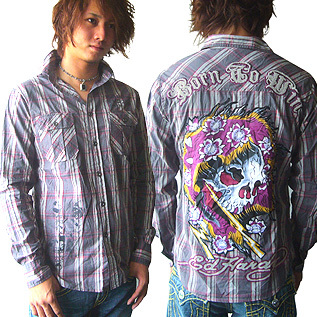 プレゼントを選ぼう! Men's Ed Hardy メンズ エドハーディー ボーン トゥ ウィン ビューティフル ゴースト ロングスリーブ ドレス シャツ グレー Mサイズ Mサイズ プレゼントを選ぼう! Men's Ed Hardy メンズ エドハーディー ボーン トゥ ウィン ビューティフル ゴースト ロングスリーブ ドレス シャツ グレー Mサイズ Mサイズ