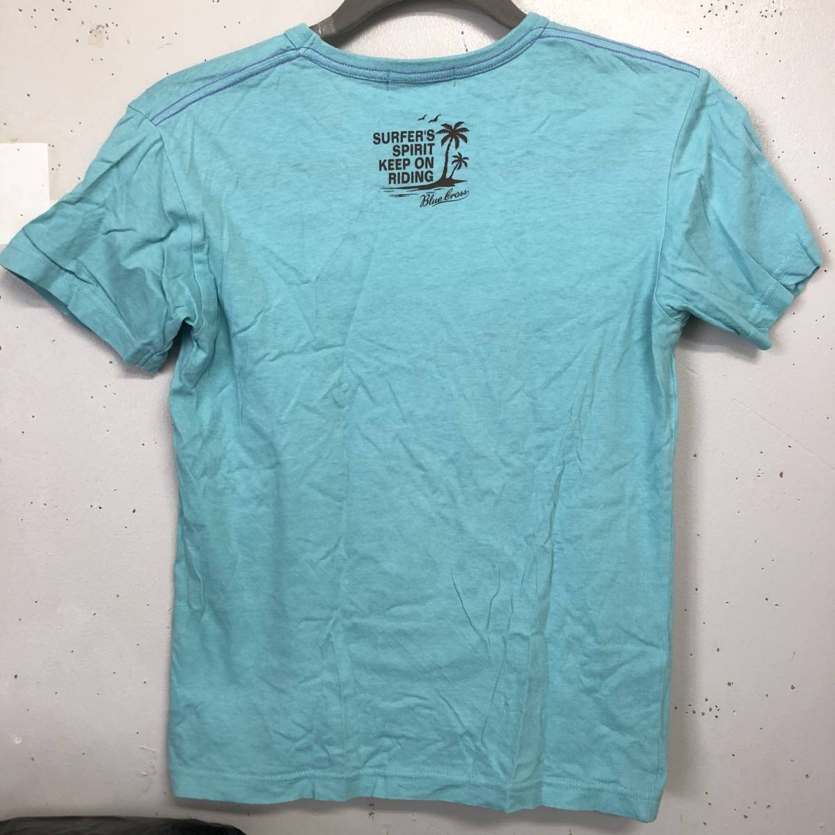 【子供服】 BLUE CROSS：ブルークロス 半袖Tシャツ マリンブルー サイズ：M(150) キッズファッション 中古_画像2