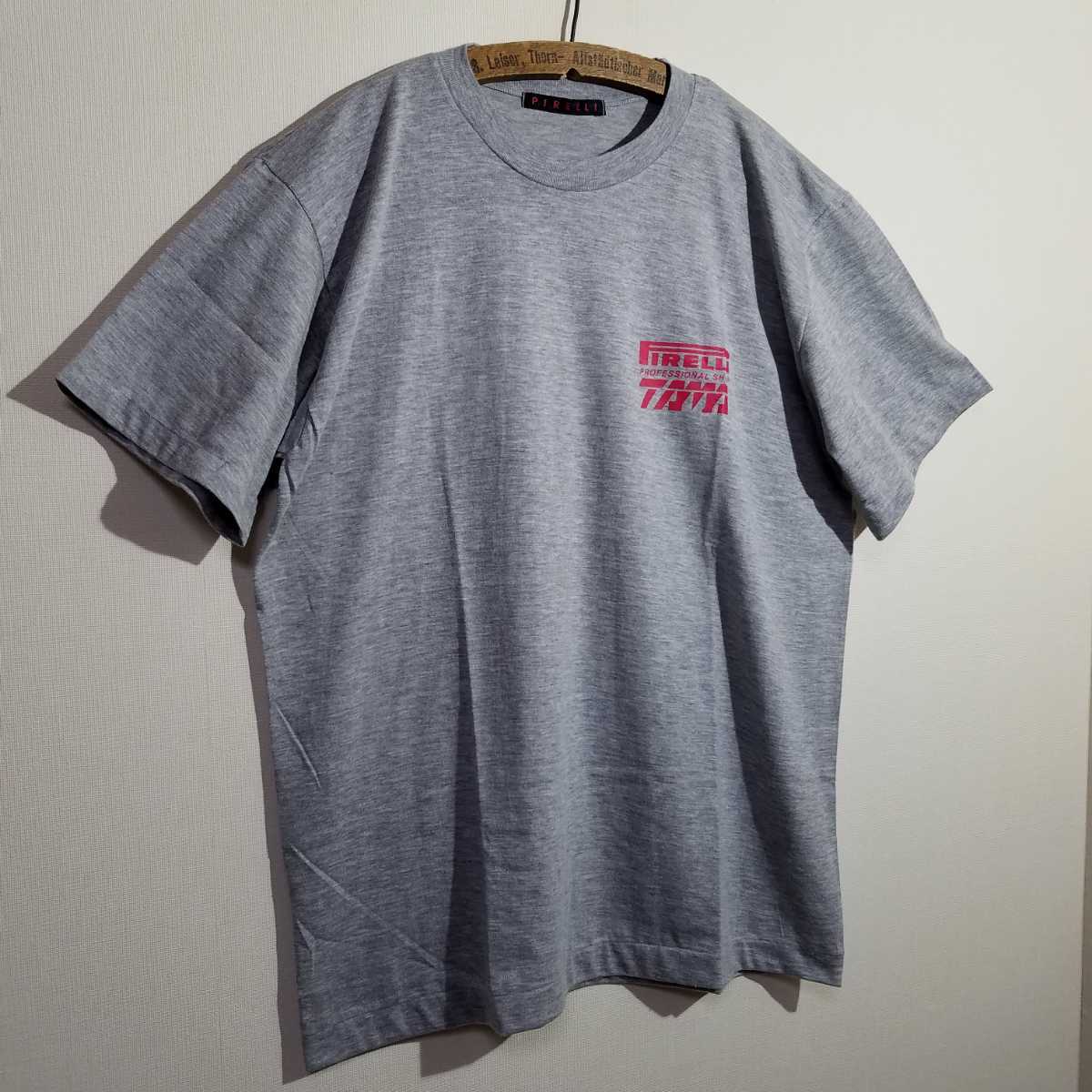 【希少 80s デッドストック】PIRELLI P-ZERO gara AUTOMOBILISTICA Tシャツ フリーサイズ ピレリ F1 タイヤ ホイール 新品 車