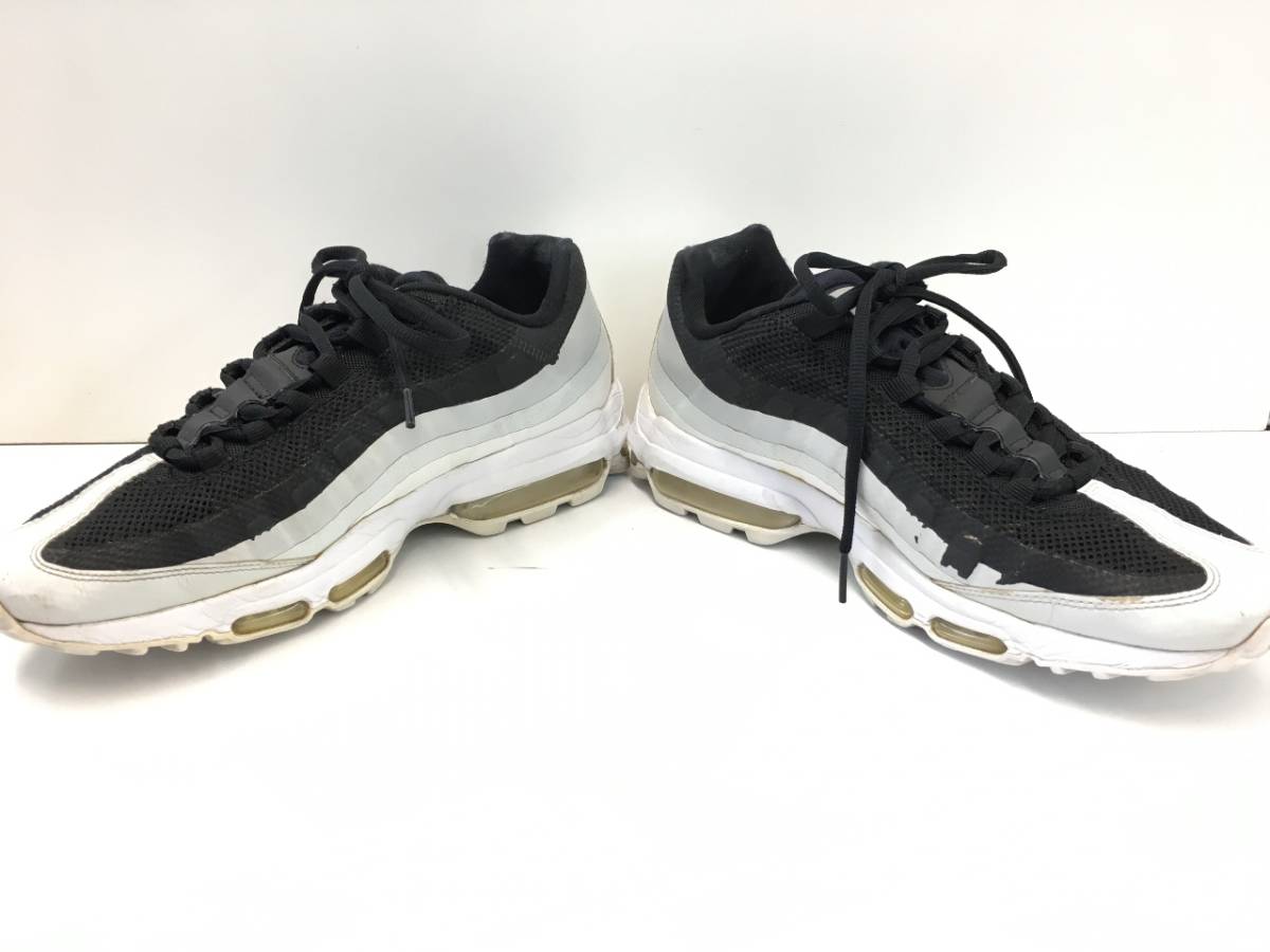 KZ222★NIKE AIR MAX 95 ULTRA ESSENTIAL 857910-009★26★白/黒 ナイキ エアマックス95_画像4