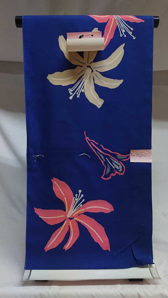 登場! 新品 浴衣 39 デザイナー 花文様 紺紫系 画家 福山小夜綿 ゆかた ユカタ 浴衣 綿 ブランド浴衣 花火大会 祭り ゆかた祭り コーマ地 登場! 新品 浴衣 39 デザイナー 花文様 紺紫系 画家 福山小夜綿 ゆかた ユカタ 浴衣 綿 ブランド浴衣 花火大会 祭り ゆかた祭り コーマ地