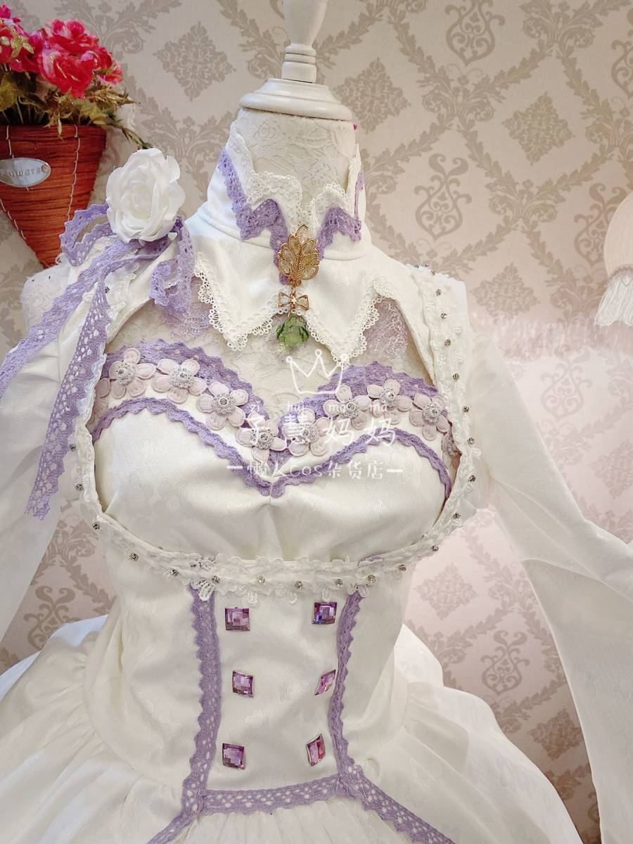 豪華版! Re:ゼロから始める異世界生活 エミリア コスプレ衣装風 豪華版! Re:ゼロから始める異世界生活 エミリア コスプレ衣装風