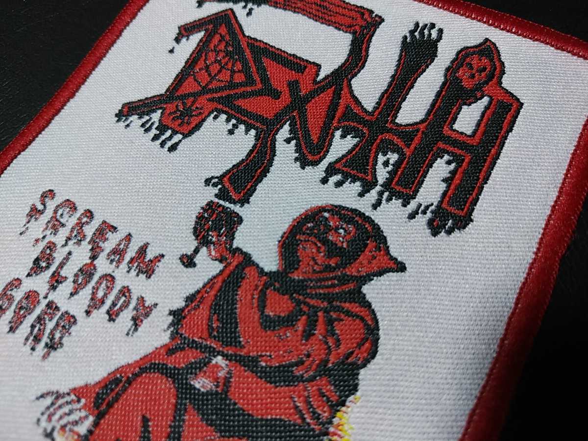 DEATH 刺繍パッチ ワッペン scream bloody gore 赤枠 / slayer metallica sodom venom kreator destruction possessed exodus_画像2