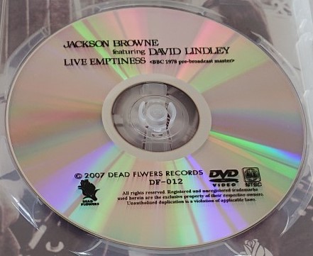 【送料無料】ジャクソン・ブラウンCD+DVD[LAWYERS IN LOVE]+[LIVE EMPTINESS/BBC London1978 pre-broadcast master]デヴィッド・リンドレー