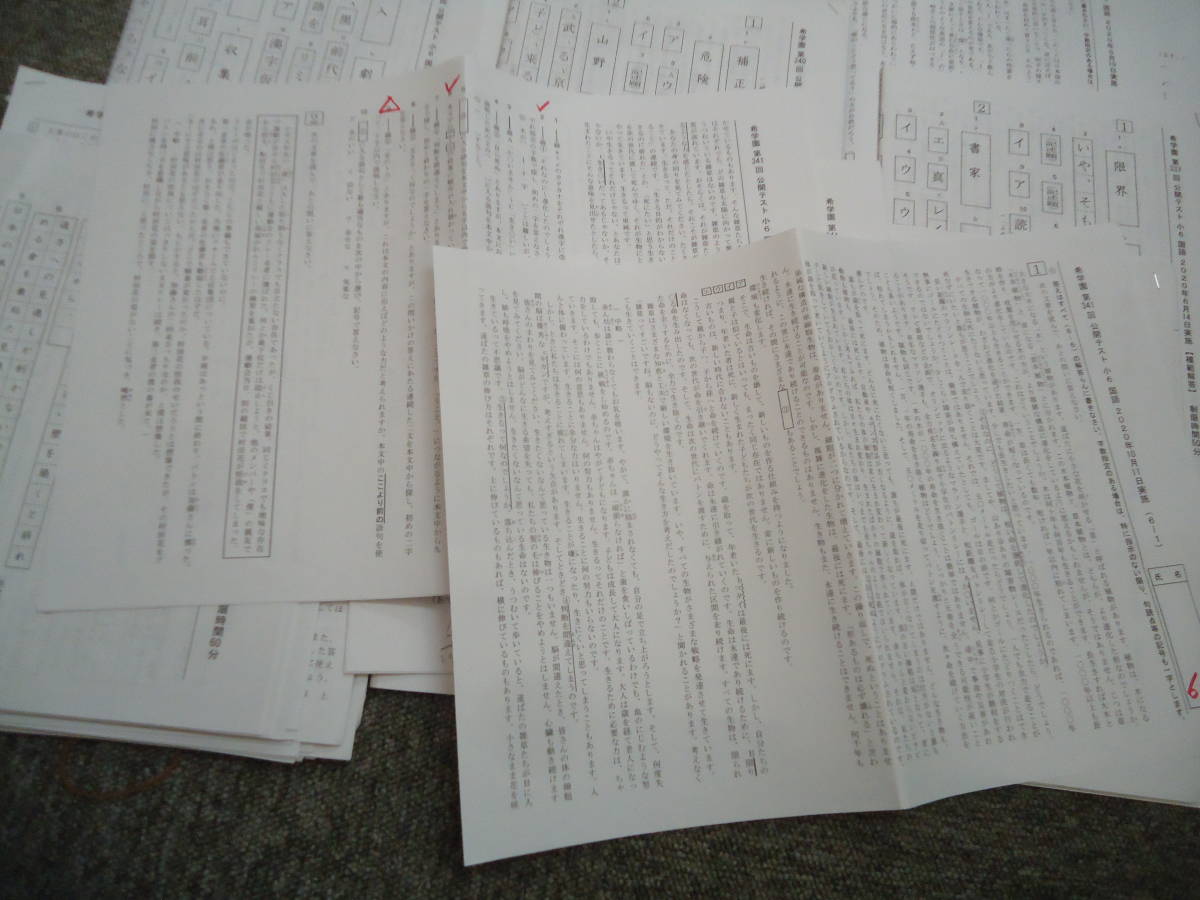 送料無料!希学園 小6/6年 公開テスト8回/合否判定テスト3回 計11回 2020年度使用版 1