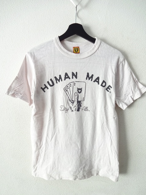 HUMAN MADE：ヒューマンメイド■トランプ＆ロゴ プリント コットン Ｔシャツ■ホワイト■Ssize■日本製■NIGO_画像2
