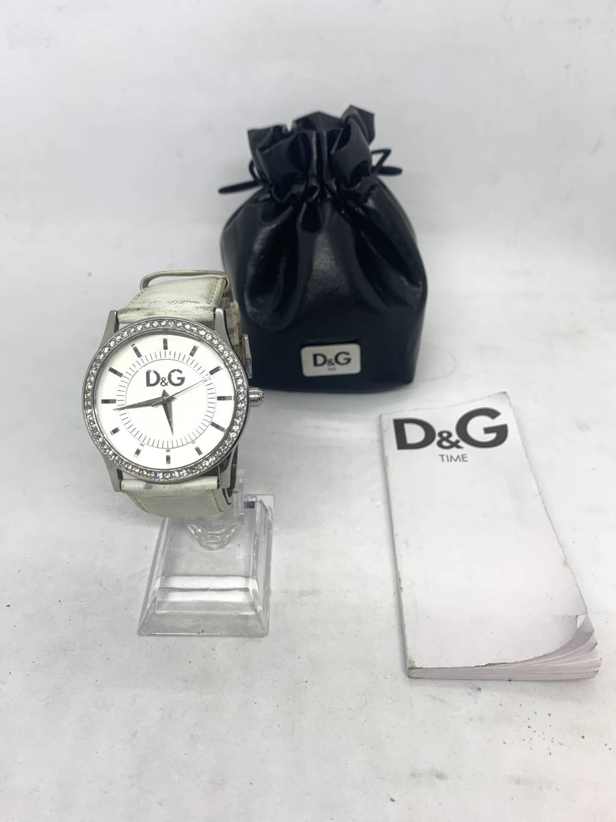 動作品★D&G ドルチェ＆ガッバーナ TIME DW0518 レディース 電池交換済み Dolce&Gabbana 腕時計