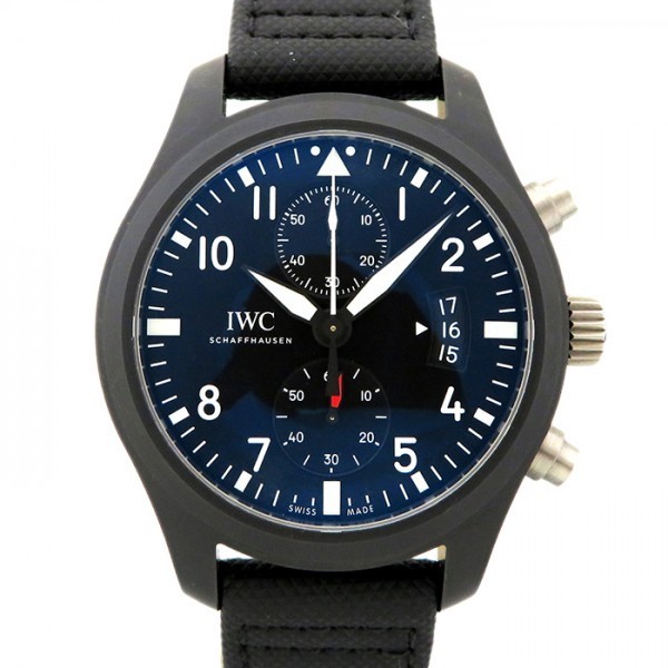【2021春夏新色】 IWC メンズ 腕時計 新品 ブラック文字盤 IW388007 トップガン クロノ パイロットウォッチ パイロット・ウォッチ