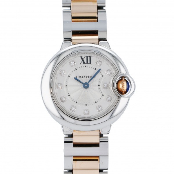 カルティエ Cartier バロンブルー WE902030 シルバー文字盤 新品 腕時計 レディース