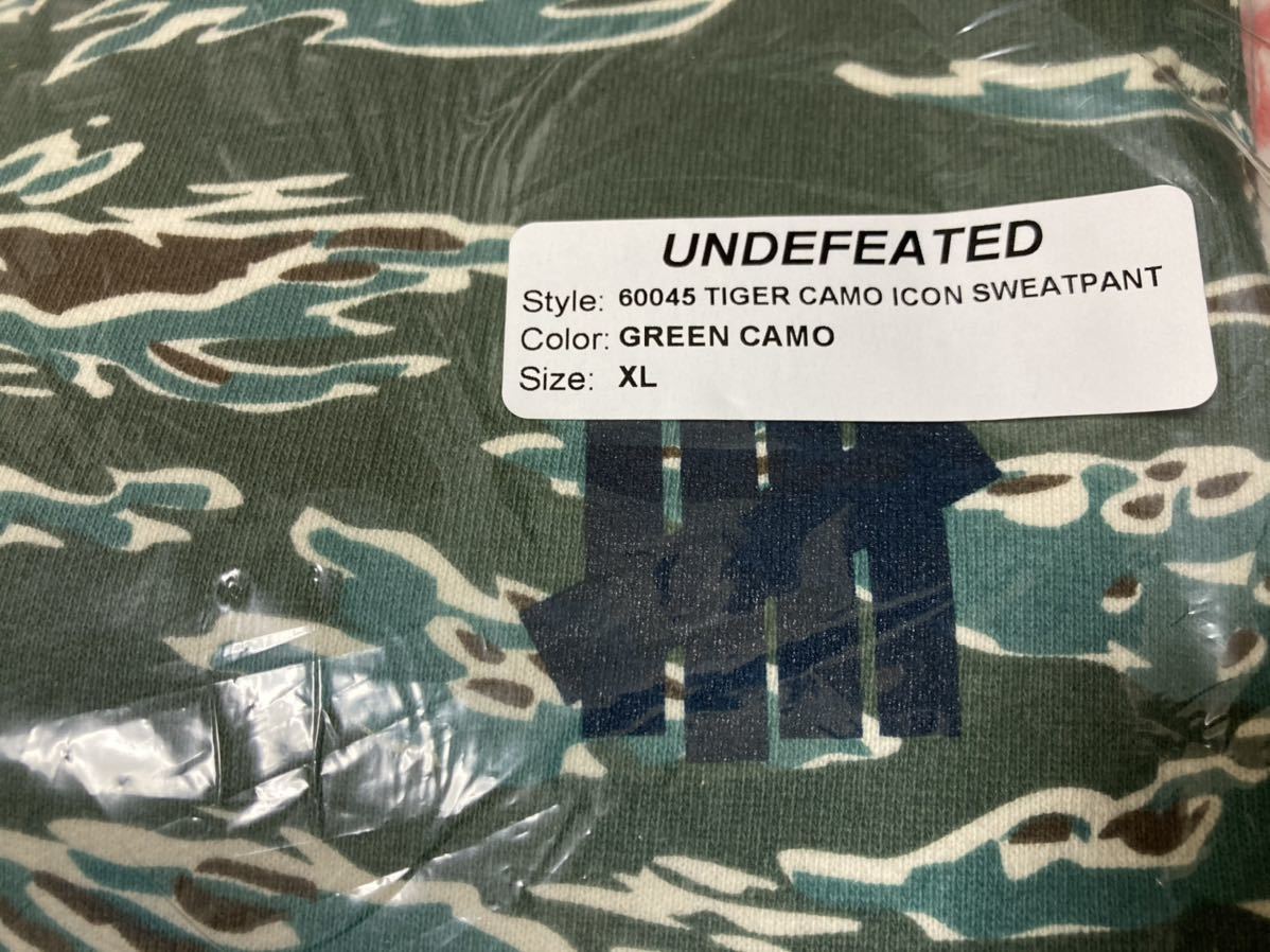 【XL】21SS UNDEFEATED TIGER CAMO ICON SWEATPANT 緑 アンディフィーテッド タイガー カモ アイコン スウェット パンツ 新品未使用 HOODIE