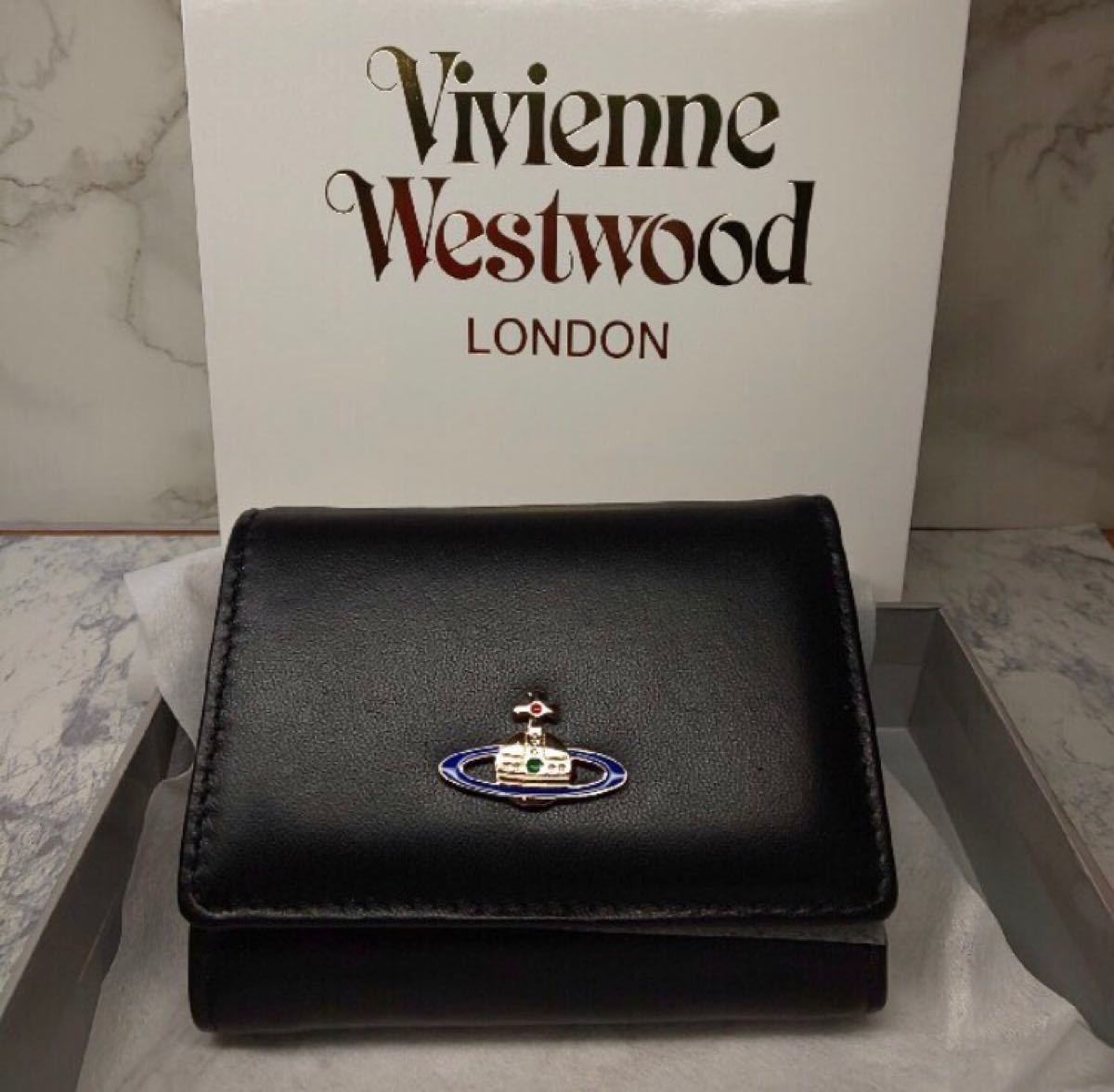 Vivienne Westwood 折り財布【ブルー】 小銭入れ 三つ折り財布 ヴィヴィアンウエストウッド
