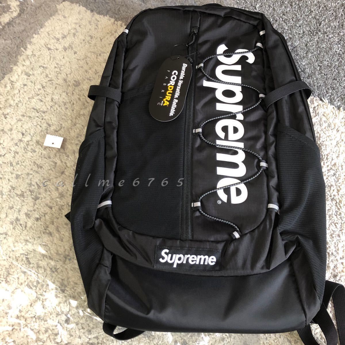 【新品】17ss Supreme backpack シュプリーム 黒 リュック ブラック black バックパック 国内正規品 即納 2017 バッグパック_画像1