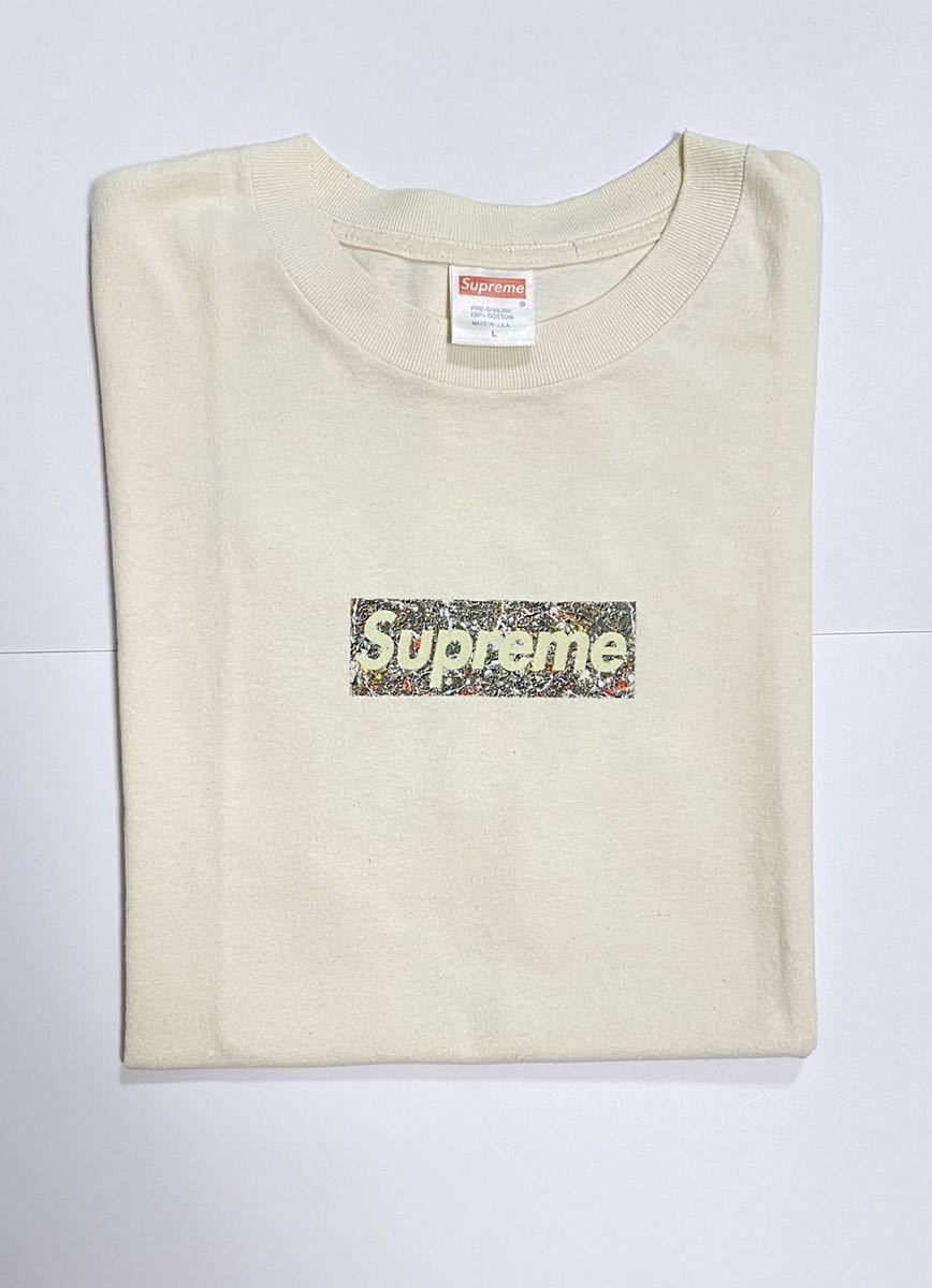 SUPREME 1999年 Jackson 【62%OFF!】 Pollock Box Logo Tee Tシャツ ボックス ロゴ ポロック 賜物 クリーム色 シュプリーム ジャクソン