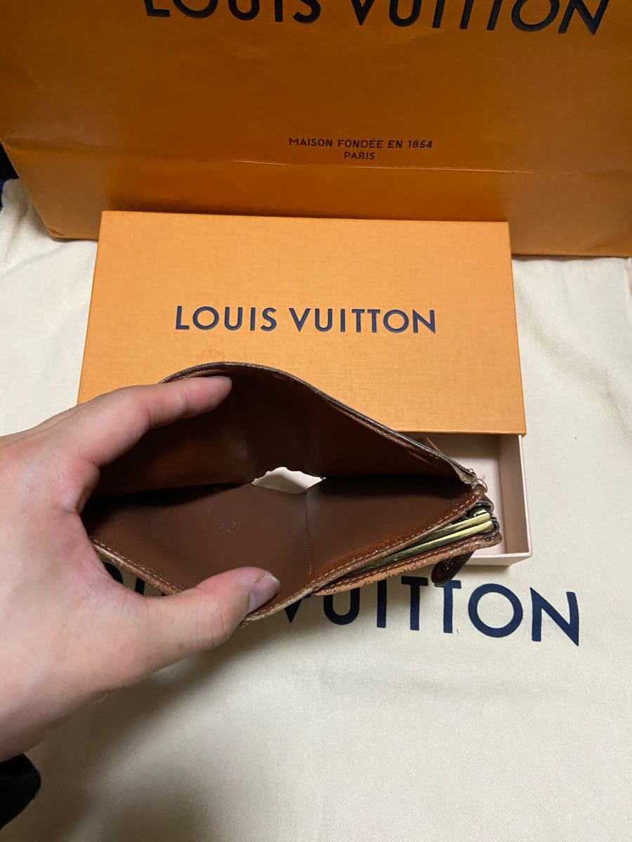 LOUIS VUITTON ルイヴィトン モノグラム がま口財布 ポルトフォイユ 二つ折り財布　がま口