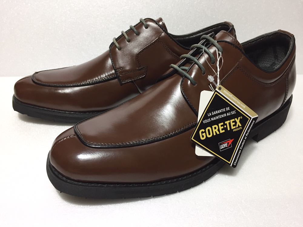 未使用!! madras Walk マドラス ウォーク 日本製 MW5357A 茶 Uチップ 外羽根 GORE-TEX 4E 27cm ゴアテックス 防水 透湿 紳士 靴_画像2