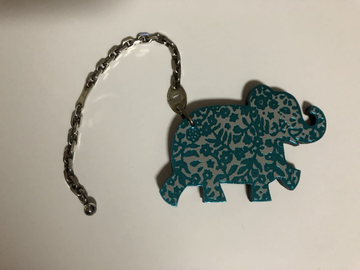  beautiful goods HERMES.. charm key ring key holder Elephant silver 925.