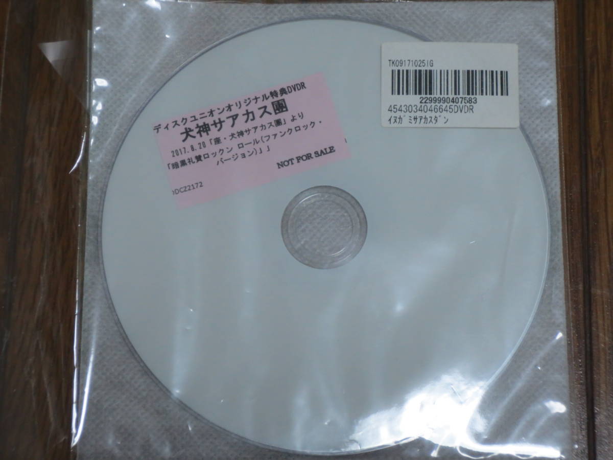 犬神サアカス團 「座・犬神サアカス團より暗黒礼賛ロックンロール DVD-R」_画像1