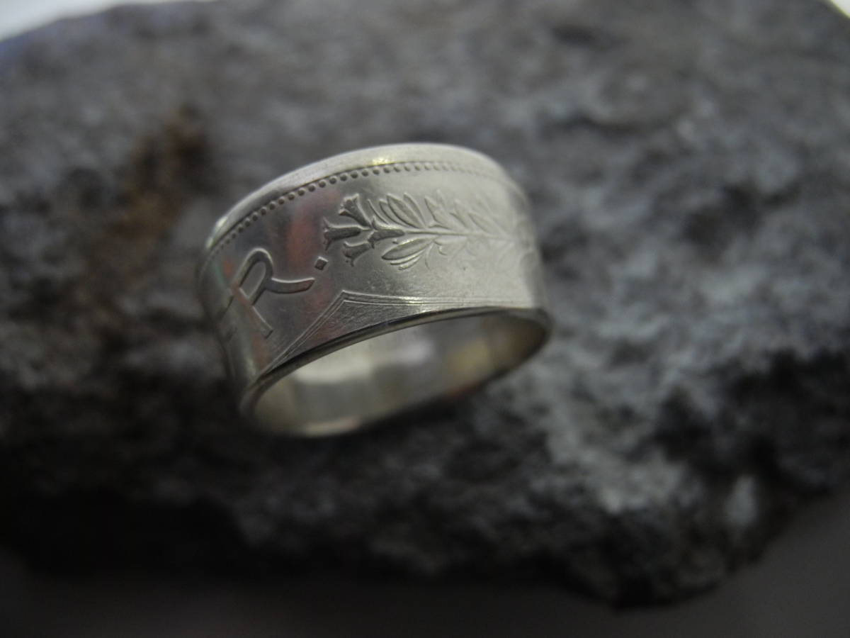 Vintage style［コインリング／スイス/5フラン銀貨／♯22］Coin ring_画像2