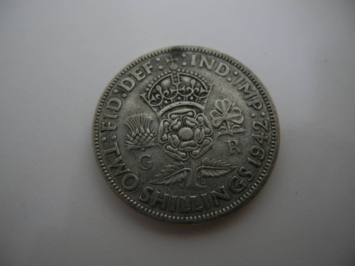 Vintage style［コインリング／イギリス/2シリング銀貨／♯18］Coin ring_画像6