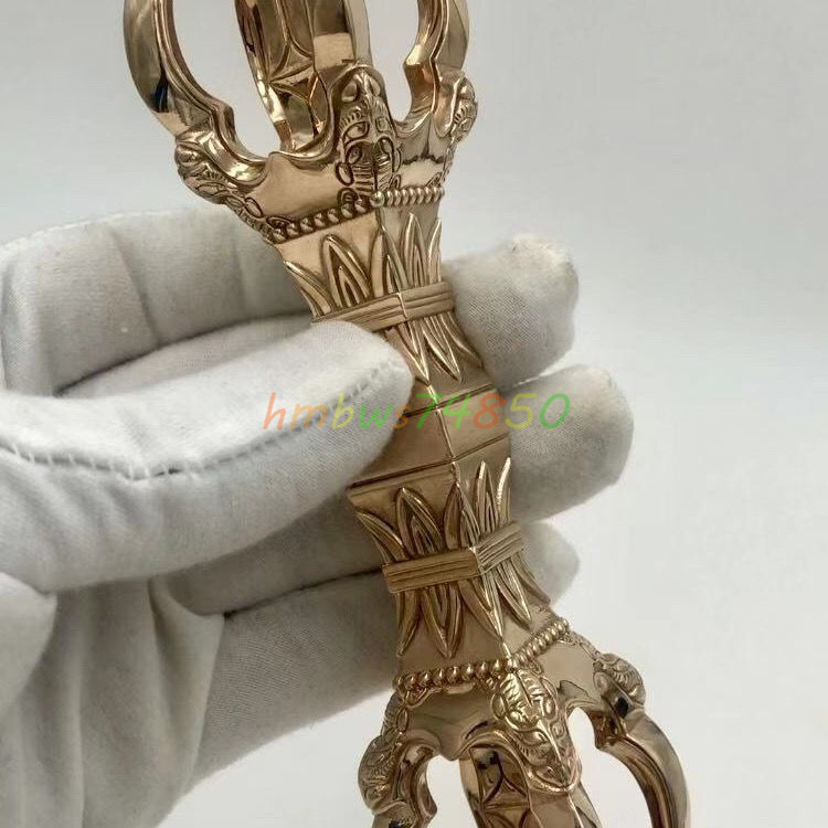 密教法具 寺院仏具」真言宗 烏枢沙摩明王 金剛五鈷杵 仏具 銅製 密教法具 寺院仏具」真言宗 烏枢沙摩明王 金剛五鈷杵 仏具 銅製