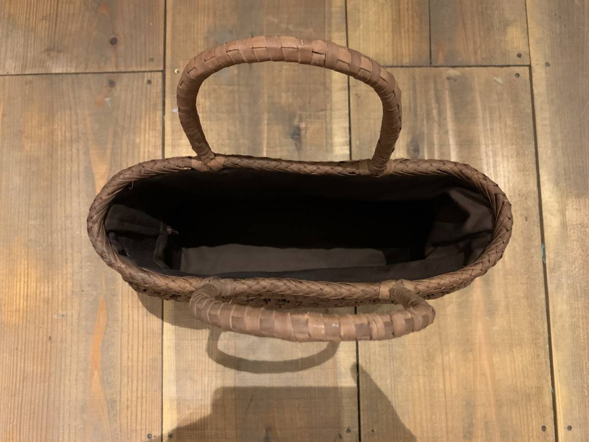 希少】極上品 飾り付き 内布 山ぶどう かご カゴバッグ 伝統工芸 最