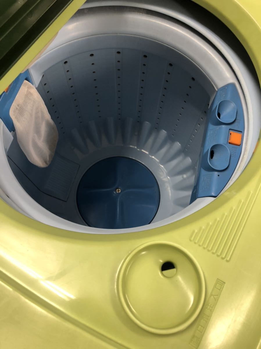  rare rare that time thing Showa Retro beautiful goods operation goods 1980 year made National full automation washing machine ...2.8k retro green properties 