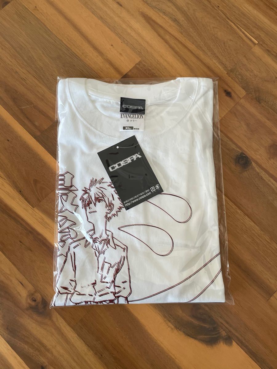 【新品・タグ付】エヴァンゲリオン 制服の渚カヲル Tシャツ XL WHITE
