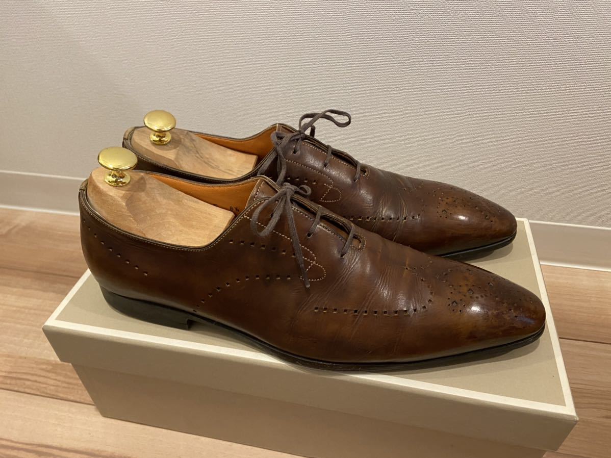 【多数出品】サントーニ　santoni ブラウン　レザーシューズ　検索　ビジネス マグナーニ italy パテーヌ　ベルルッティ　靴　ブラック　黒_画像2