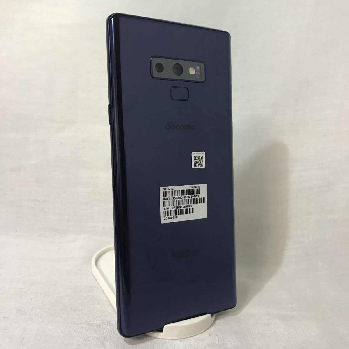 SIMロック解除済み 元docomo SC-01L SAMSUNG Galaxy Note9 オーシャン ブルー 判定○ 送料無料 /YZX5639