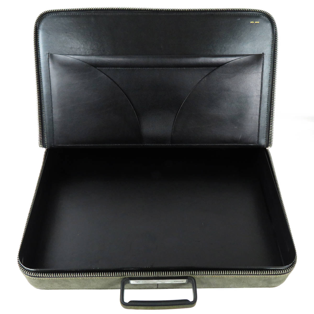  ultra rare Vintage Valextravarek -stroke laPREMIER premi e attache case Elephant leather . leather gray atashe case 