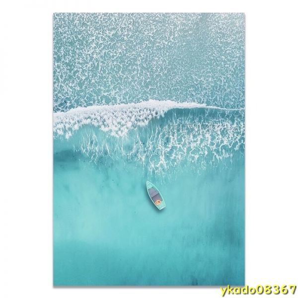 P1654: boat sea wave over head image nature ska nji navi a poster Northern Europe equipment ornament sand . bus printing wall art canvas picture 