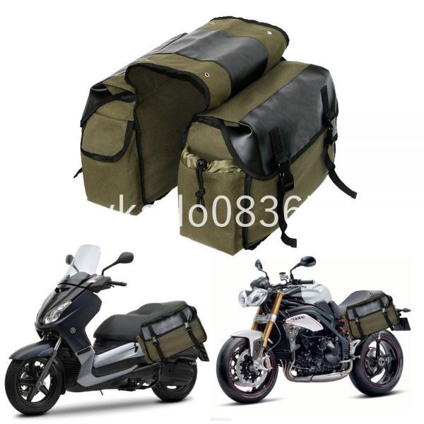 YD010:ツーリング バイク サドルバッグ オートバイ キャンバス 防水 大容量 おすすめ_画像1