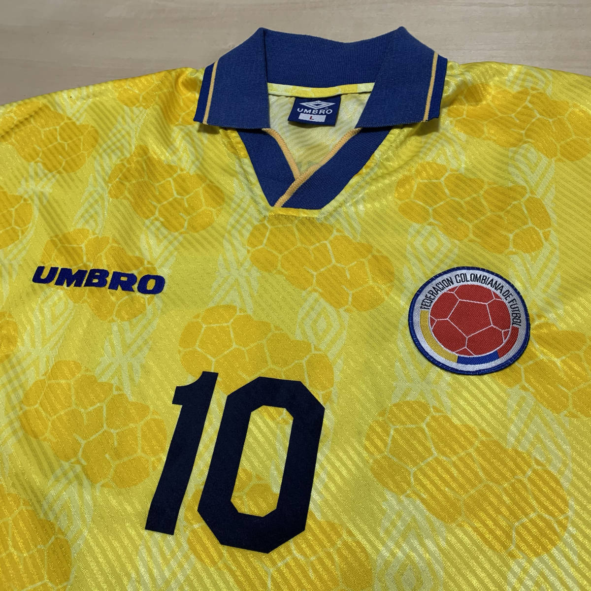 1994 94 コロンビア代表 カルロス バルデラマ ユニフォーム アンブロ アメリカ W杯 日本代表 ハメス 美品 当時物 Columbia Balderrama