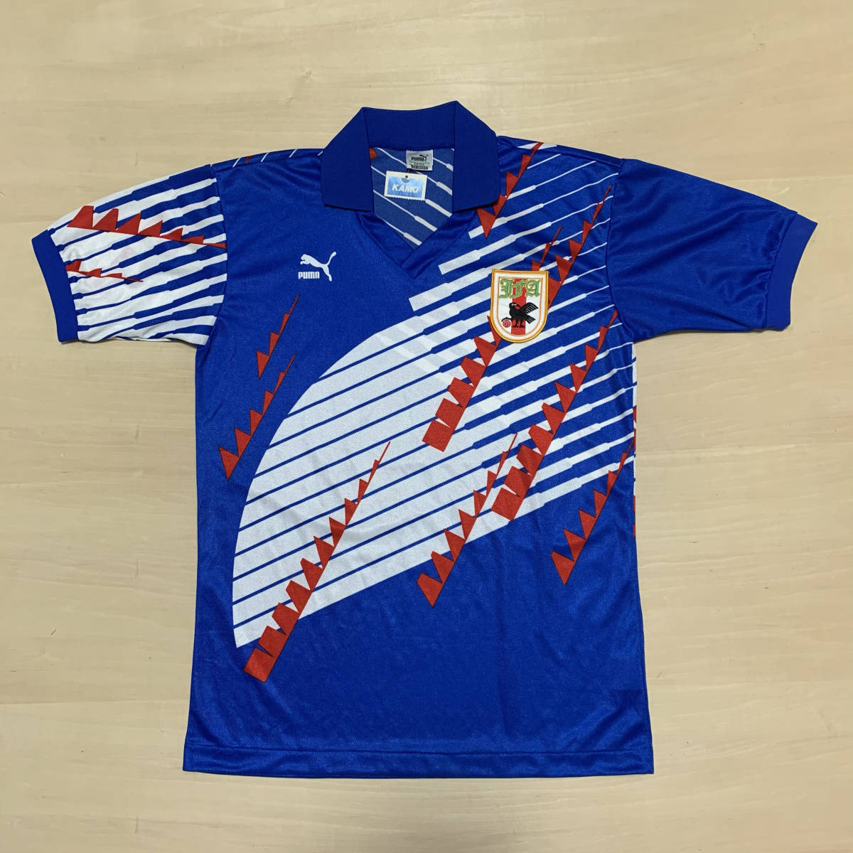 1993 93 日本代表 ユニフォーム 新品 L ドーハの悲劇 プーマ アメリカ W杯 最終予選 三浦知良 カズ ラモス 炎 Miura Japan Qatar Doha_画像1