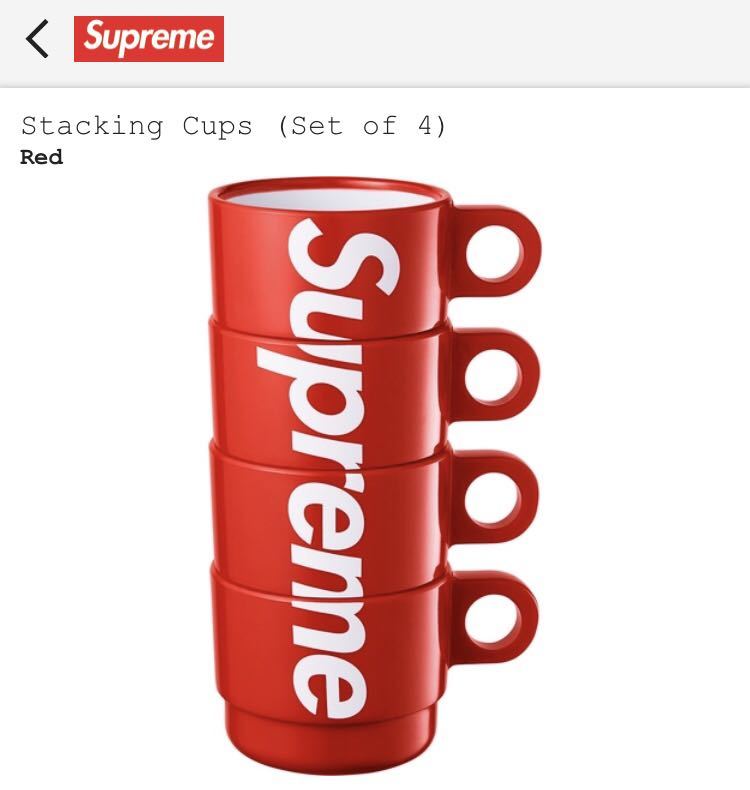 Supreme Stacking Cup 新品未使用 RED シュプリーム　正規品　スタッキングカップ マグカップ 赤_画像1