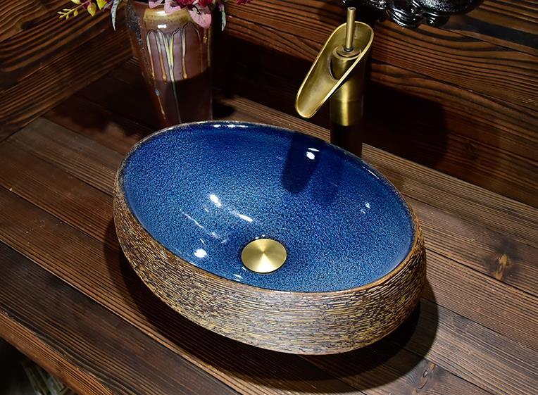 特価 高品質豪華洗面ボウル陶器デザインシンク洗面台トイレ手水鉢手洗器手洗い鉢洗面器日本代购 买对网