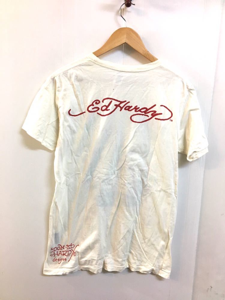 限定 エドハーディー ディズニーシー Disney sea コラボTシャツ Ed Hardy メンズ ライオンキング ミッキー M USA製 バンビ 白_画像3