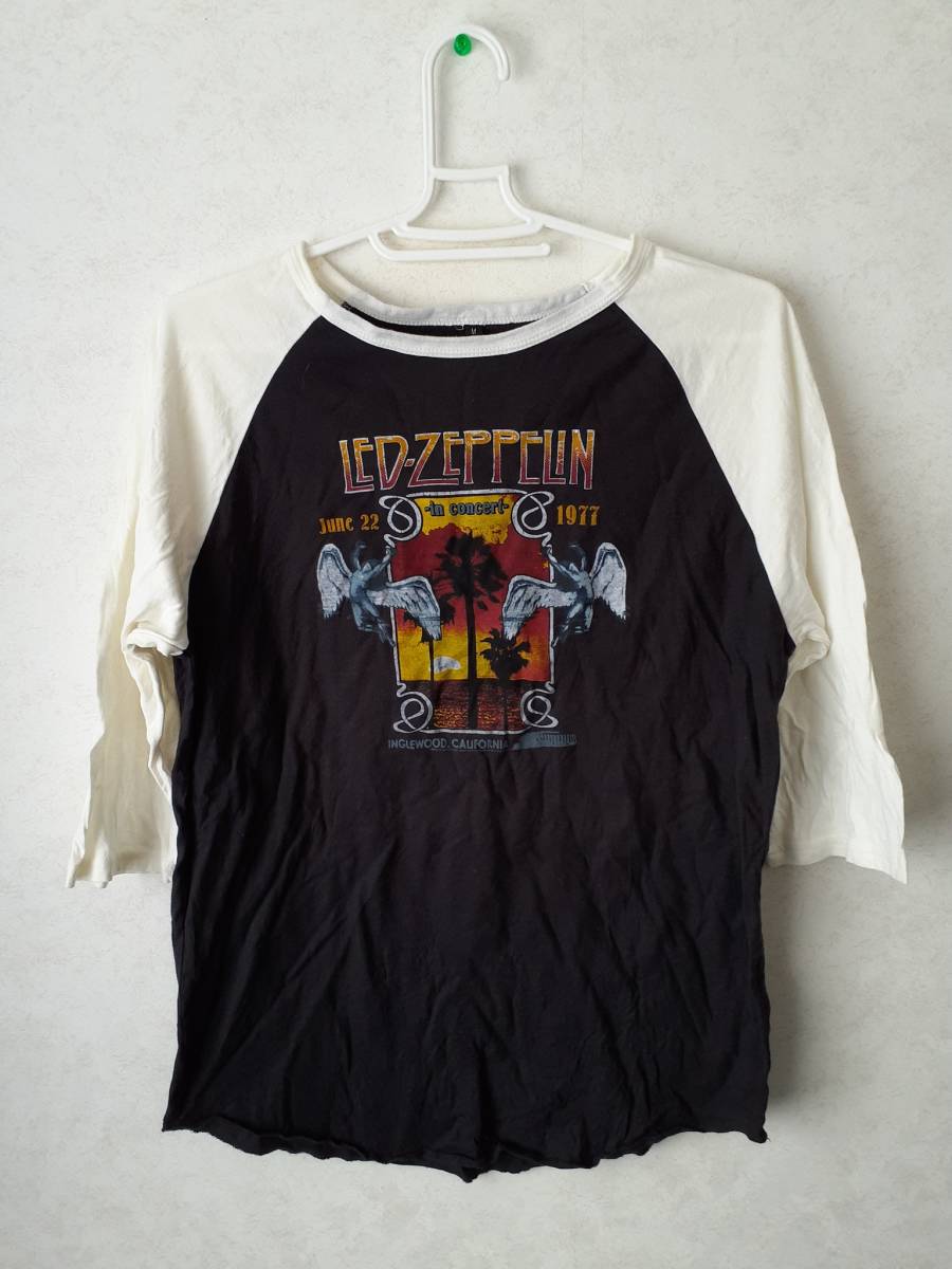 ビンテージLed Zeppelin レッド・ツェッペリン七分袖Tシャツ-