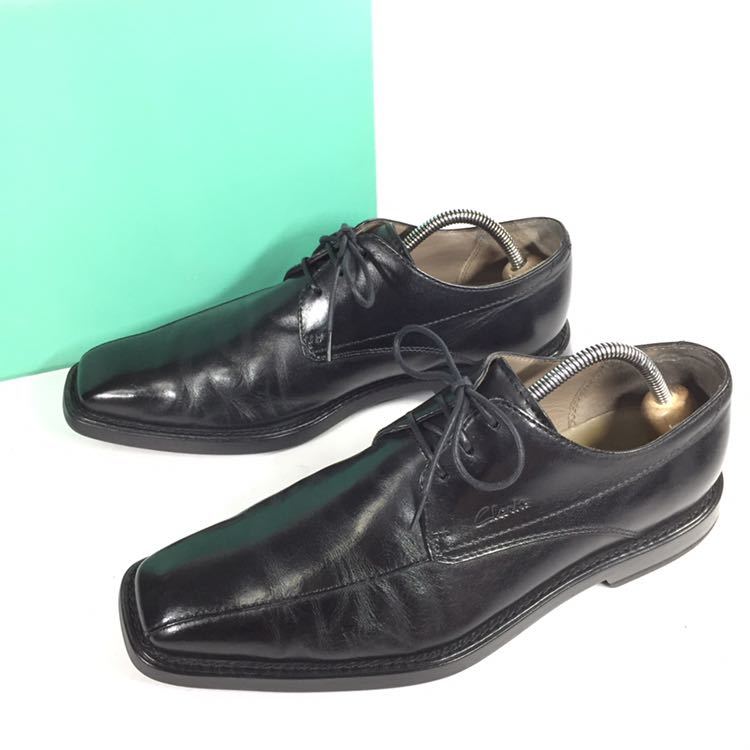 [ Clarks ] подлинный товар Clarks обувь 24.5cm чёрный бизнес обувь вне перо тип натуральная кожа мужской мужской 6 1/2 G коробка иметь 